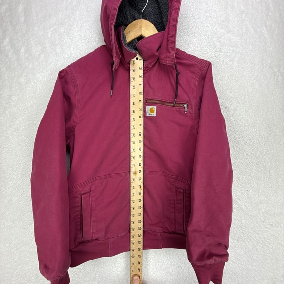Carhartt Wildwood Jacket Sherpa Lined Womens Medium 100815-648 Merlot Purple - Picture 6 of 14